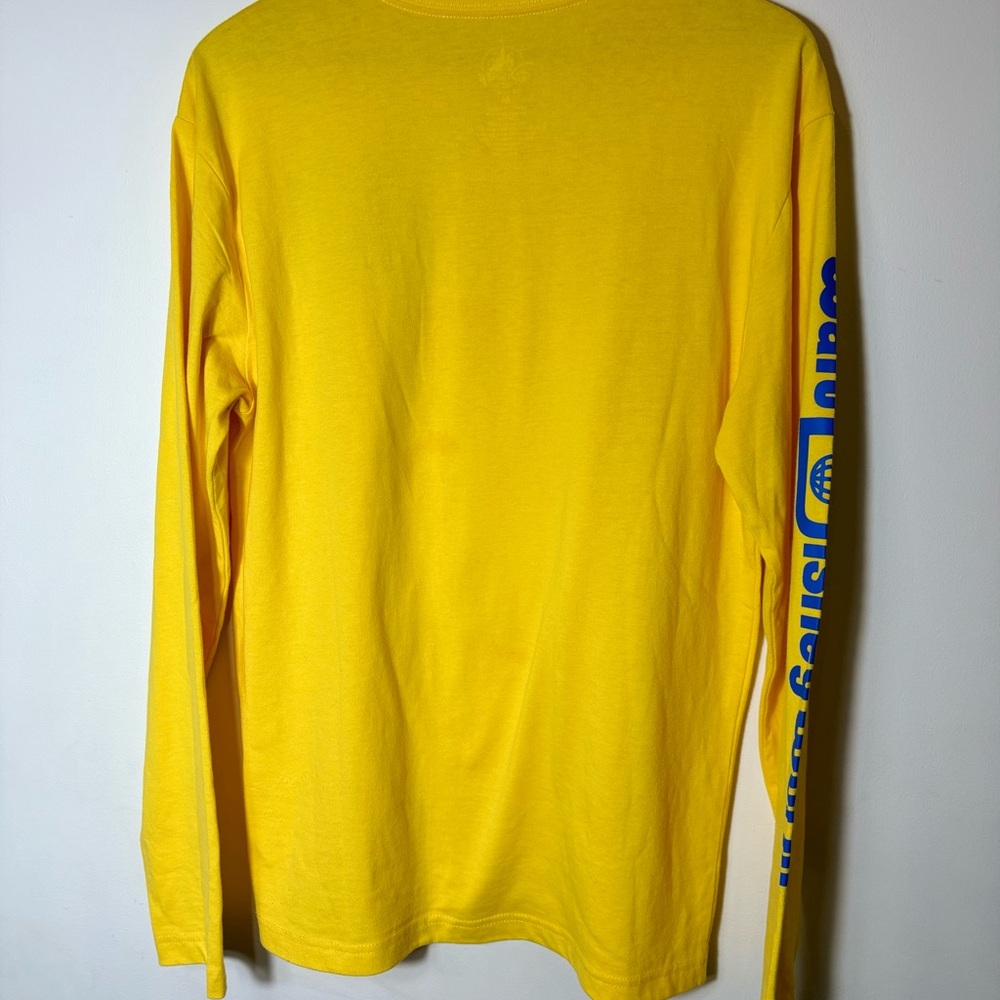 Disney Parks Walt Disney World Unisex Yellow/Blue Long Sleeve Shirt M - Picture 2 of 6